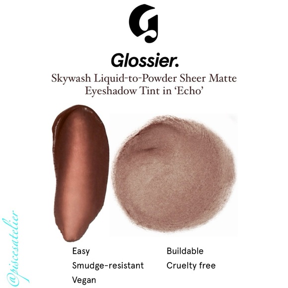 Glossier Skywash Liquid-to-Powder Sheer Matte Eyeshadow Tint in Echo - Picture 7 of 15